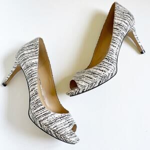 Enzo Angiolini Leather Space Dye Peep Toe Heel